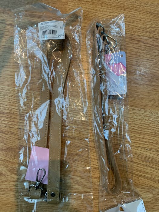 Фотография покупателя товара Ручка для сумки, с карабинами, 60 × 2 см, цвет светло-коричневый - Фото 1