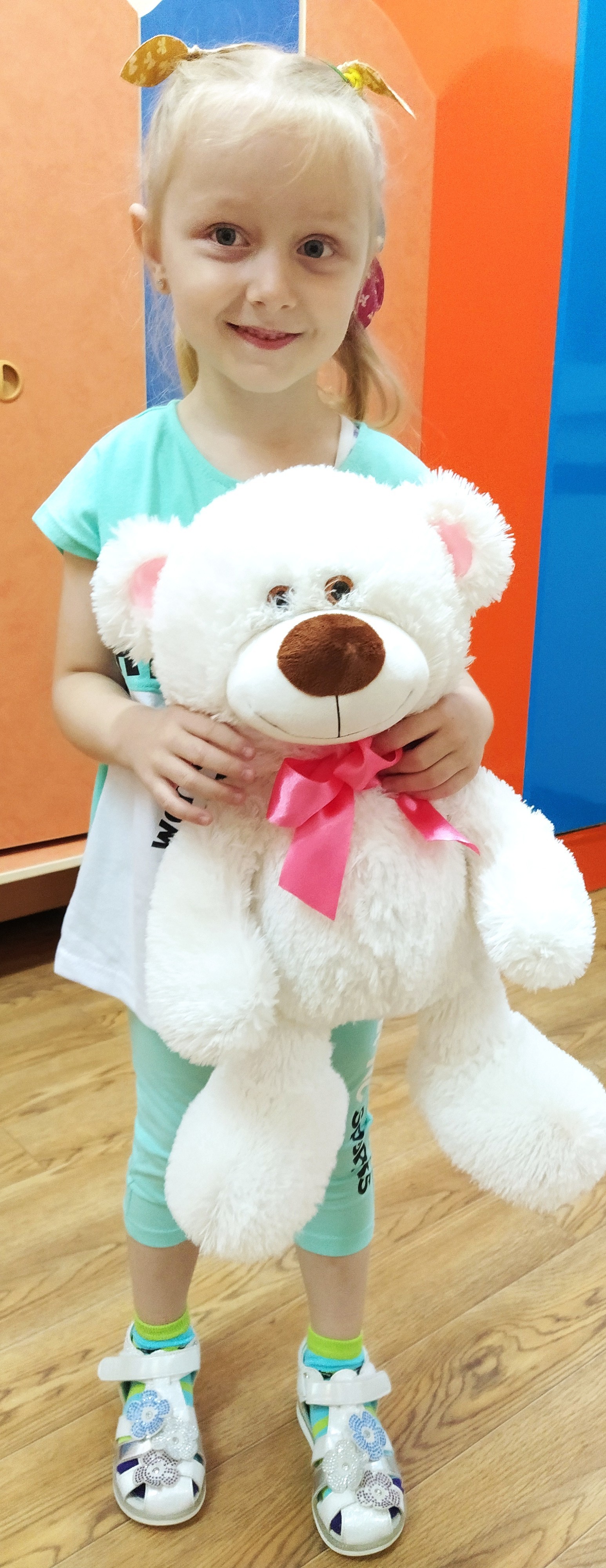 Фотография покупателя товара Комплект для девочки, цвет мятный/белый, рост 128 см (64) - Фото 3