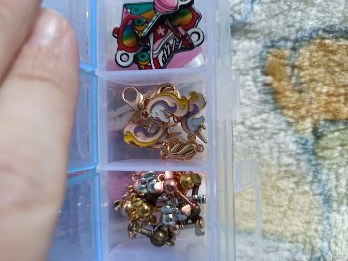 Фотография покупателя товара Шарм подвеска «Единорог», цветной в золоте - Фото 1