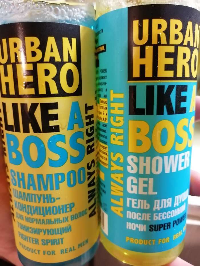 Фотография покупателя товара Набор подарочный Urban Hero Like A Boss: шампунь-кондиционер для нормальных волос и гель для душа - Фото 2