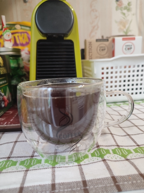 Фотография покупателя товара Кружка стеклянная с двойными стенками Magistro «Дуо. Coffee», 200 мл - Фото 1
