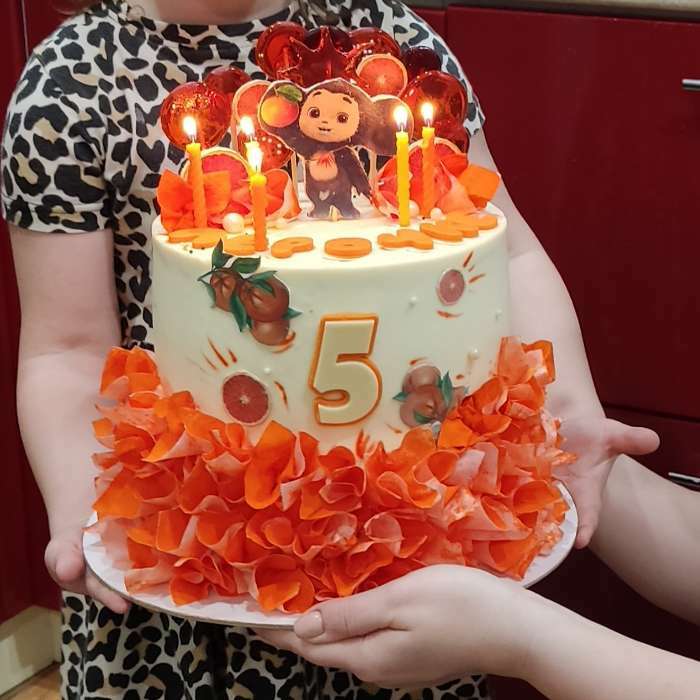 Фотография покупателя товара Набор свечей для торта "С Днем Рождения", 8 штук, Чебурашка - Фото 1