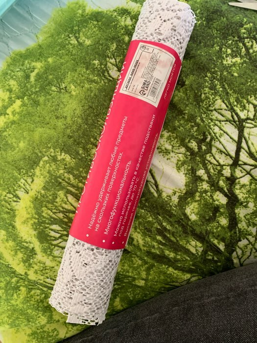 Фотография покупателя товара Коврик противоскользящий Доляна «Цветы», 30×90 см, цвет молочный