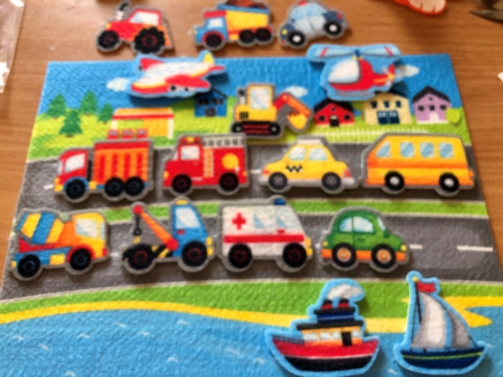 Фотография покупателя товара Набор из фетра на липучках «Транспорт» - Фото 2