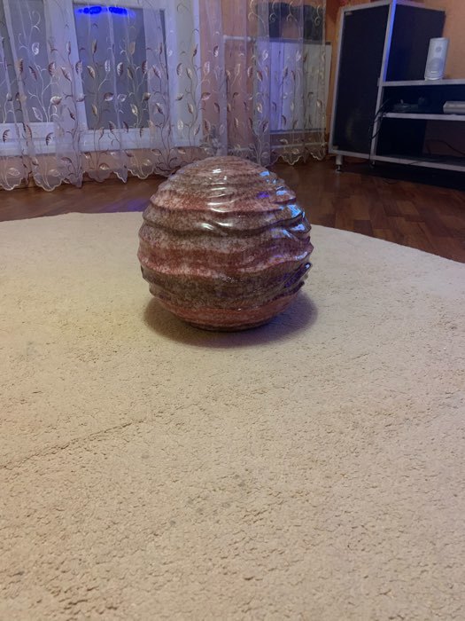Фотография покупателя товара Садовый декор "Шар", волнистый, цвет коричневый, 33 см, микс - Фото 3