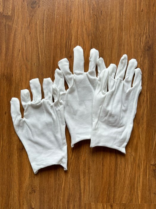 Фотография покупателя товара Перчатки хлопковые, размер S, пара, фасовка 12 шт, цвет белый - Фото 2