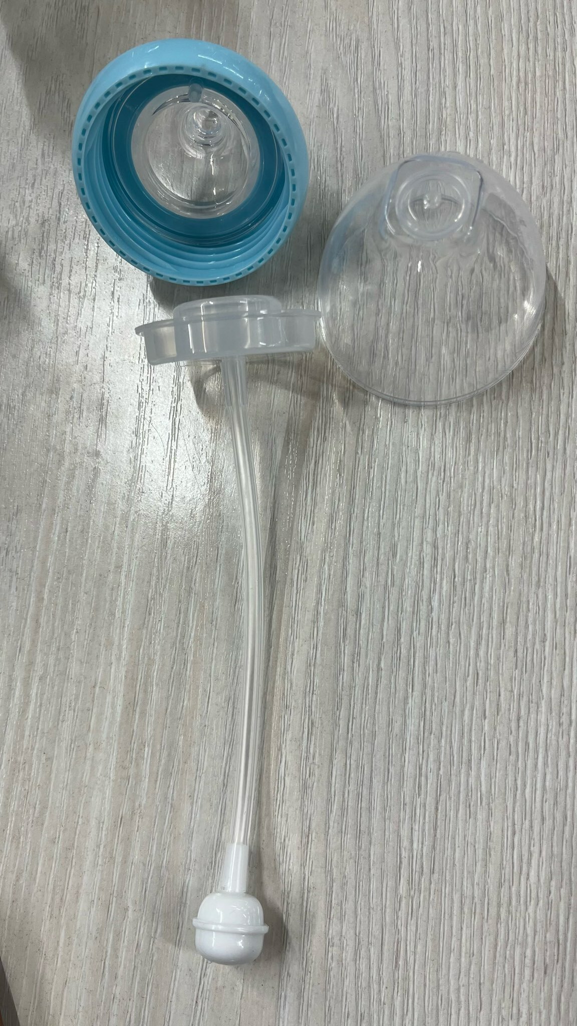 Фотография покупателя товара Бутылочка для кормления, ШГ Ø50мм,180 мл, +0мес., цвет голубой - Фото 3