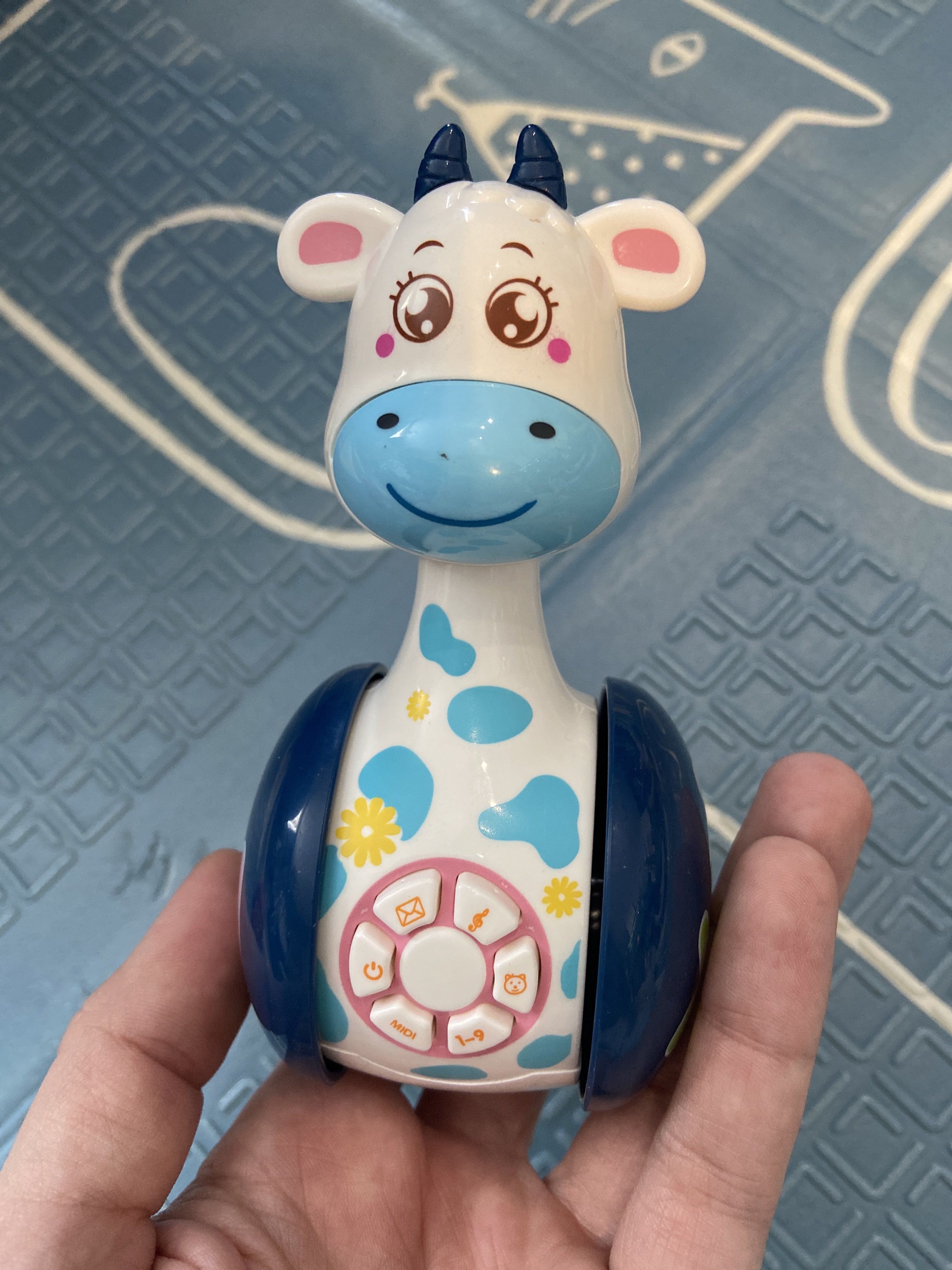 Фотография покупателя товара Развивающая игрушка «Музыкальная неваляшка: Коровка Муму», звук, свет - Фото 21
