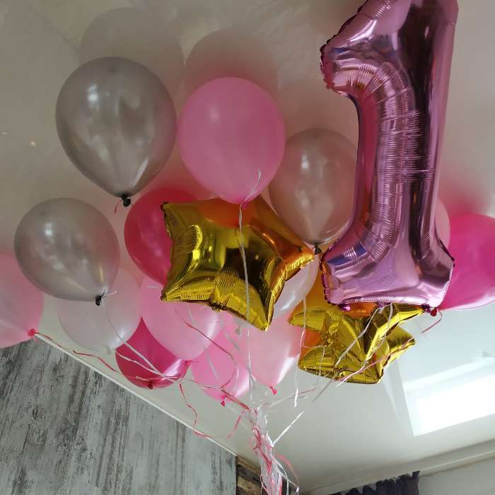 Фотография покупателя товара Букет из шаров «Розовая мечта», латекс макарун, фольга, набор 12 шт. - Фото 17