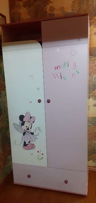 Фотография покупателя товара Шкаф двухсекционный Polini kids Disney baby «Минни Маус»-Фея», цвет белый-розовый - Фото 3