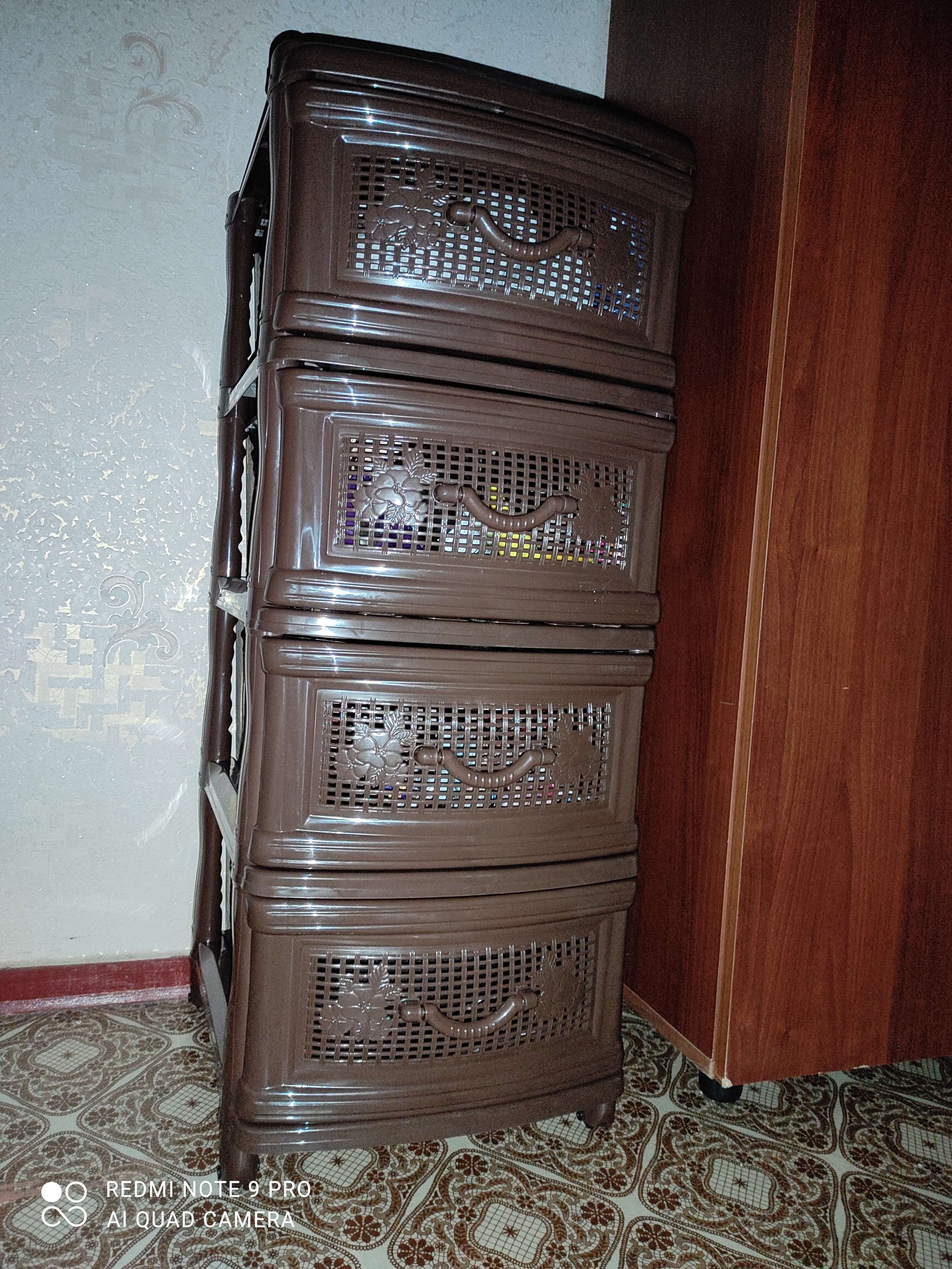 Фотография покупателя товара Комод 5-ти секционный «Эконом», цвет коричневый - Фото 3