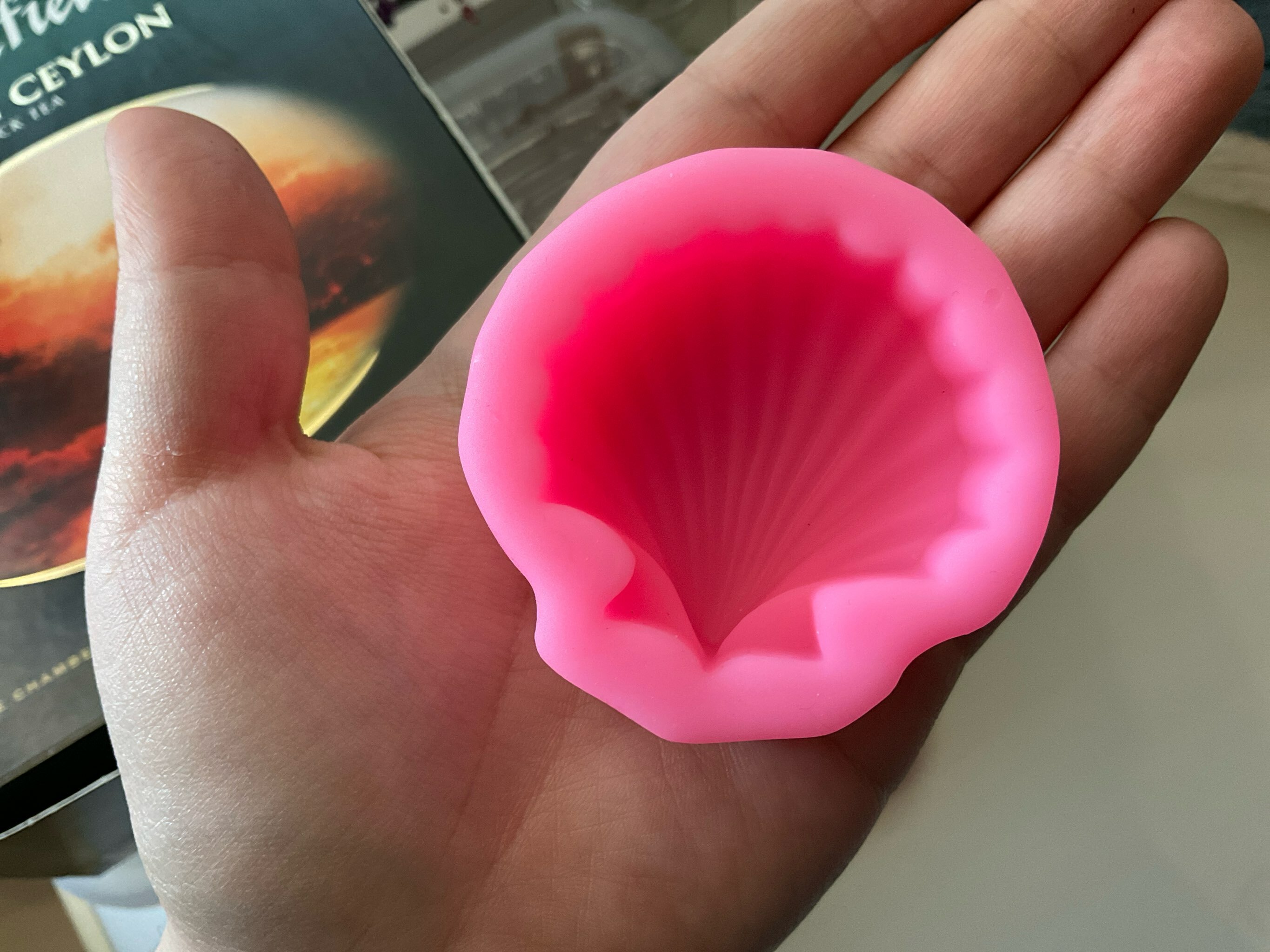 Фотография покупателя товара Молд для заливки Доляна «Ракушка», силикон, d=6 см, розовый - Фото 1