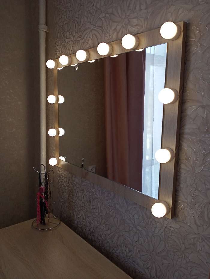 Фотография покупателя товара Комплект светильников для подсветки зеркала, 12шт, контроллер, от USB, 3000 - 6500К - Фото 4