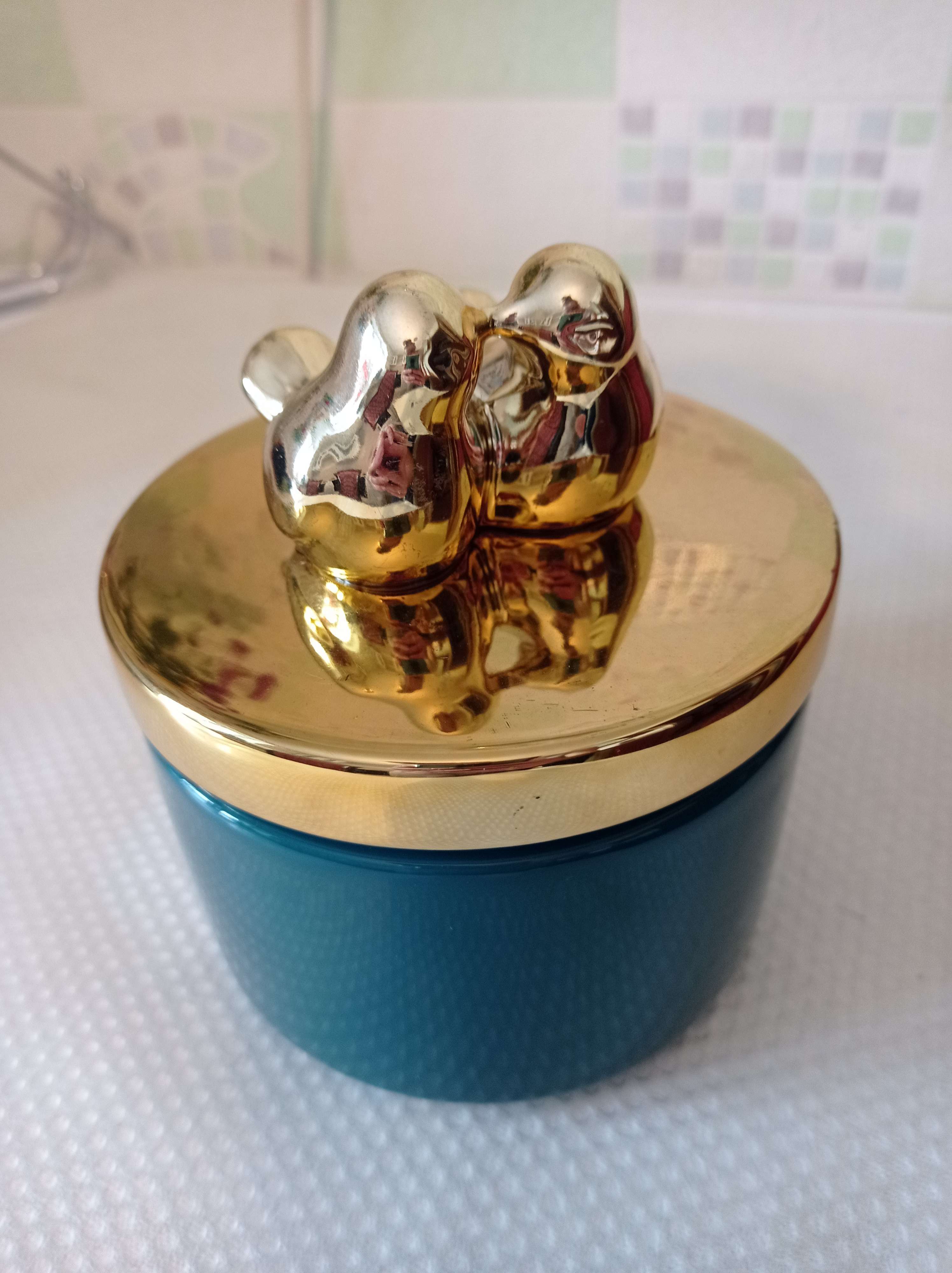 Фотография покупателя товара Банка керамическая для сыпучих продуктов «Золотое крыло», 500 мл, цвет зелёный - Фото 16