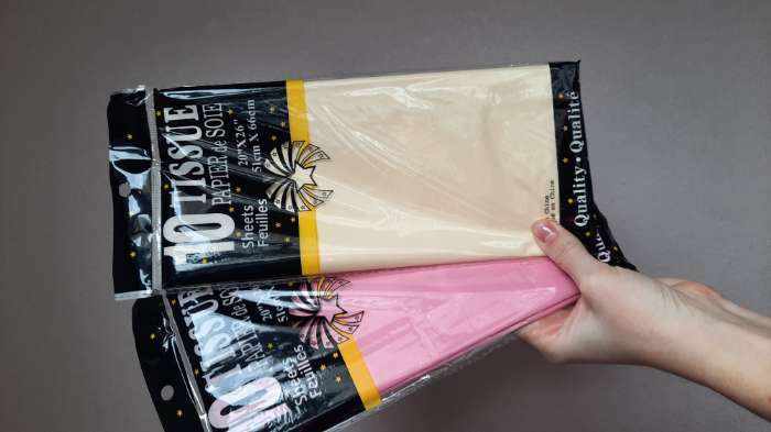 Фотография покупателя товара Бумага упаковочная тишью, розовая, 50 см х 66 см - Фото 3