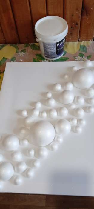 Фотография покупателя товара Шар из пенопласта для поделок и творчества, 1 шт., 9 см - Фото 4