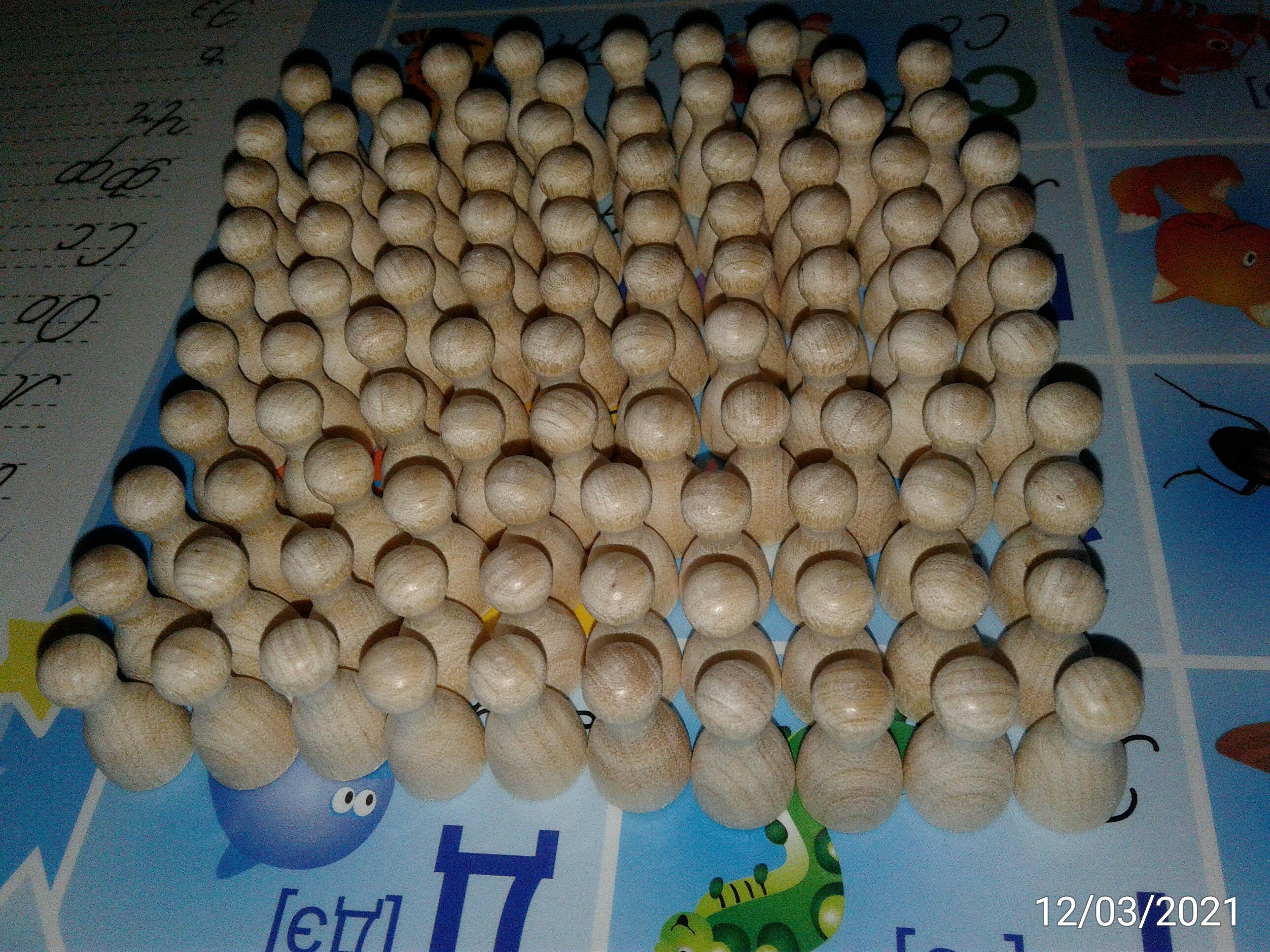 Фотография покупателя товара Фурнитура для настольных игр "Кегля", заготовка, h=24 мм, D=13мм - Фото 2
