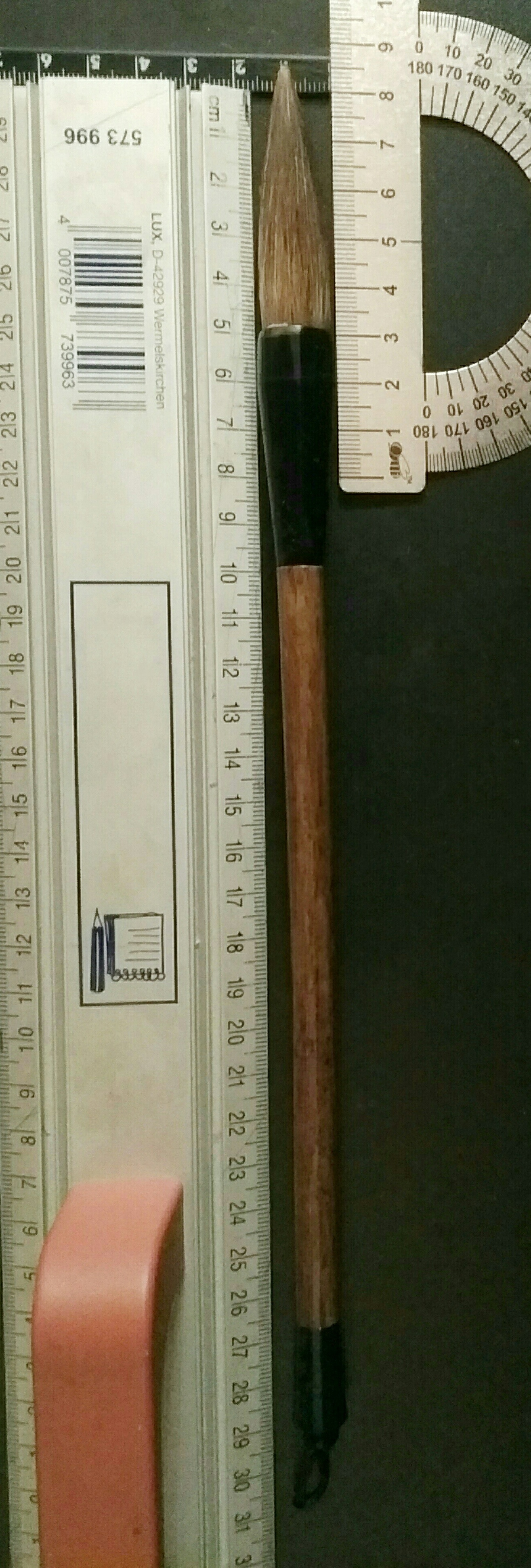 Фотография покупателя товара Кисть коза №7, круглая, для каллиграфии, деревянная ручка, в блистере