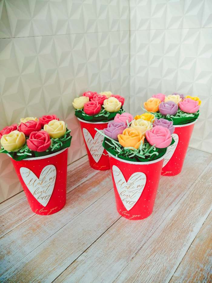 Фотография покупателя товара Стакан для цветов «Я тебя люблю», 350 мл - Фото 3