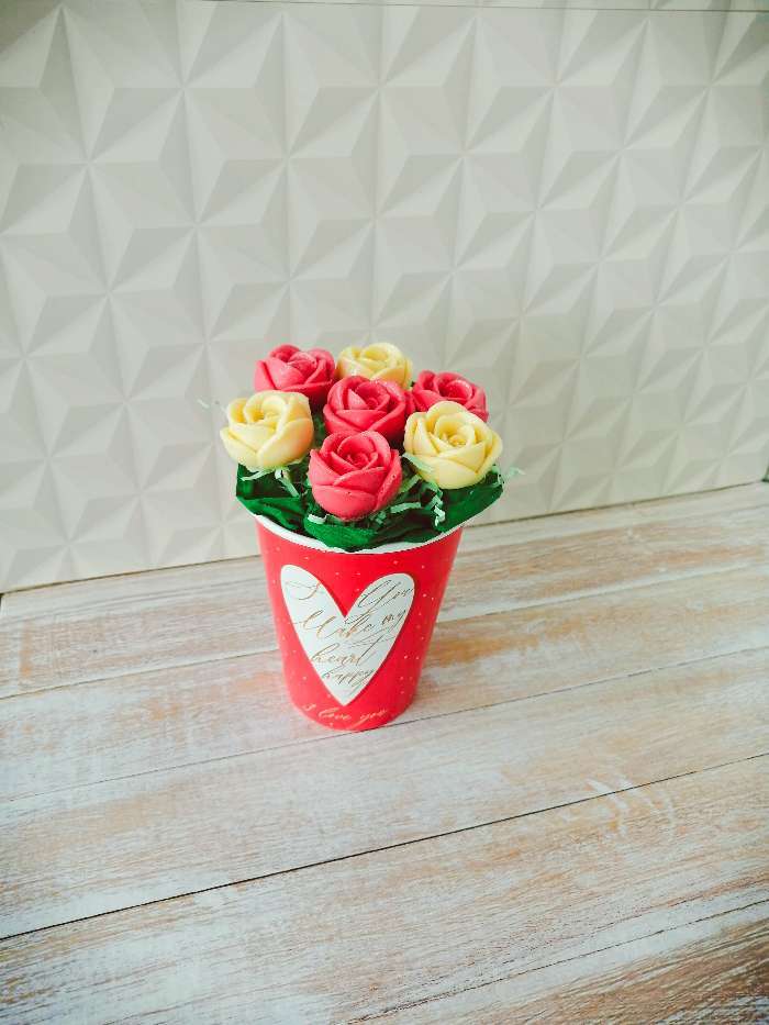 Фотография покупателя товара Стакан для цветов «Я тебя люблю», 350 мл - Фото 2