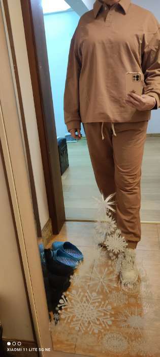 Фотография покупателя товара Костюм женский (джемпер, брюки) MINAKU: Casual Collection цвет бежевый, размер 42 - Фото 2