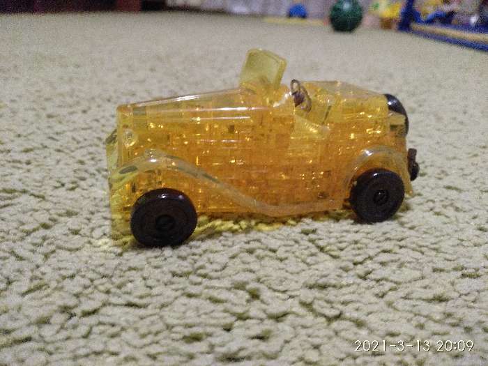 Фотография покупателя товара 3D пазл «Ретро-автомобиль», кристаллический, 54 детали, цвета МИКС - Фото 4