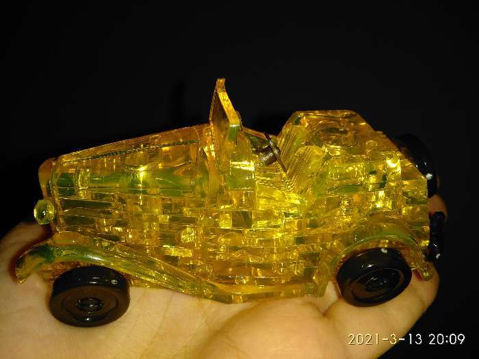 Фотография покупателя товара 3D пазл «Ретро-автомобиль», кристаллический, 54 детали, цвета МИКС - Фото 3