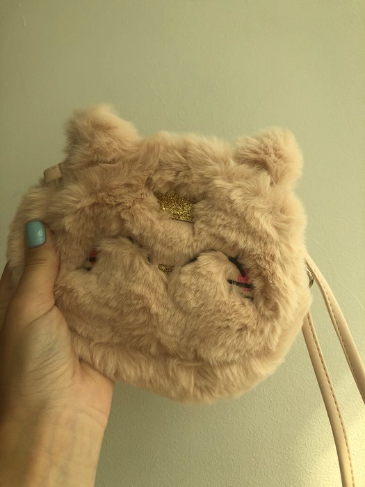 Фотография покупателя товара Сумка детская для девочки меховая «Кошечка», 15×12 см, розовая - Фото 5