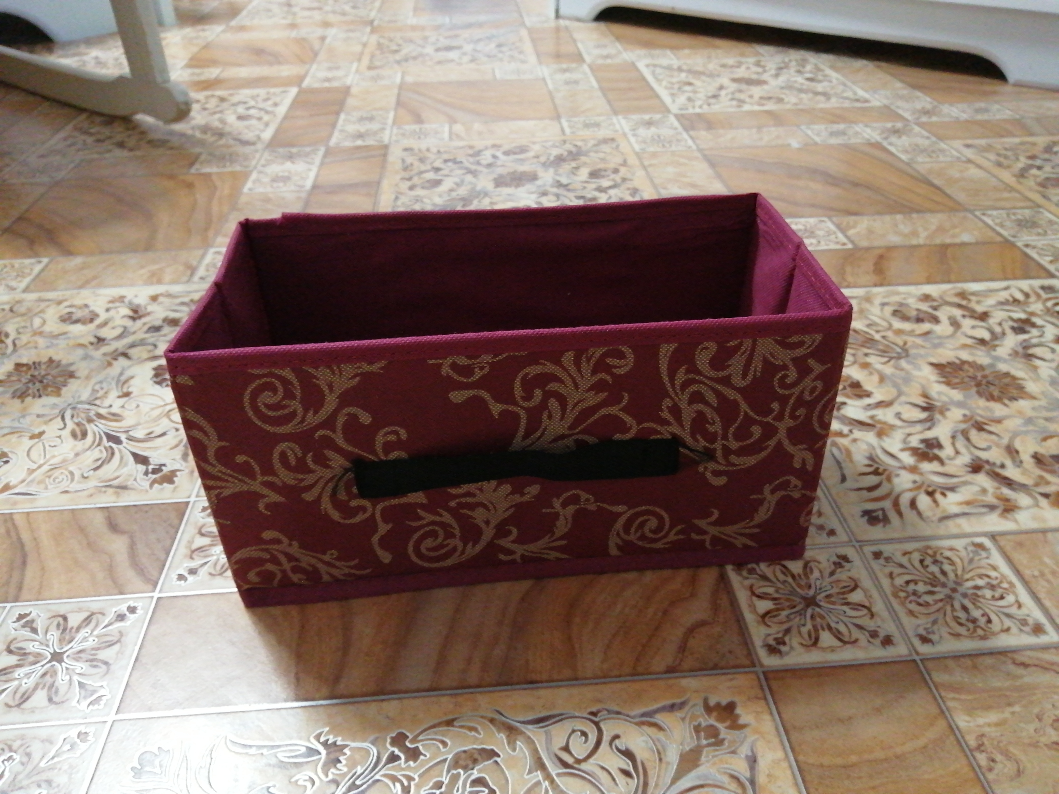 Фотография покупателя товара Бокс для мелочей Доляна «Бордо», 28×14×14 см, цвет бордовый