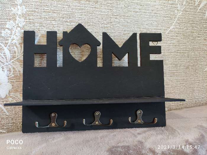 Фотография покупателя товара Ключница настенная Home, чёрная - Фото 4