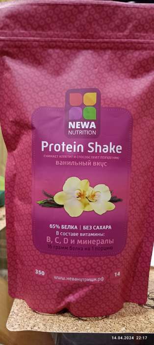 Фотография покупателя товара Протеин Newa Nutrition, ваниль 350 г - Фото 1