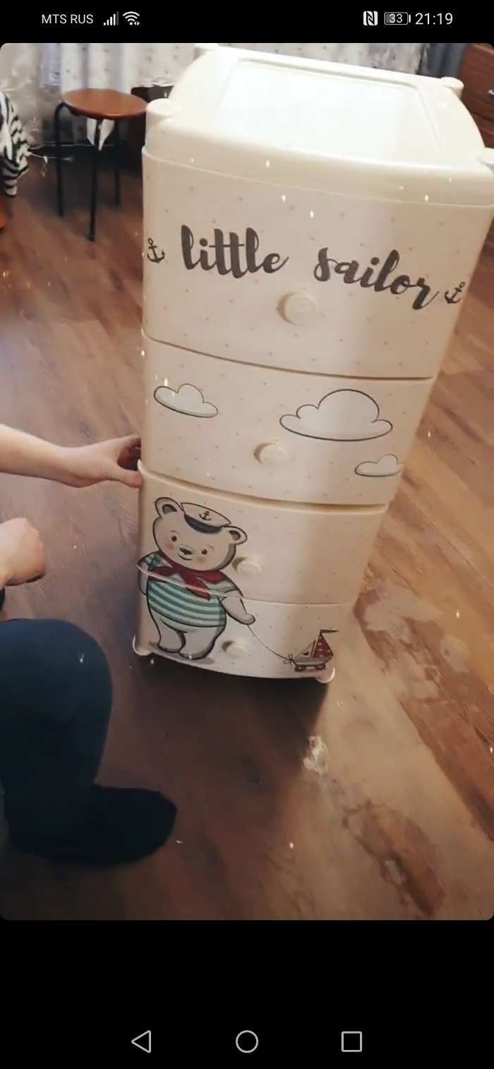 Фотография покупателя товара Комод детский 4-х секционный с декором «Хэппи Кидс» - Фото 1