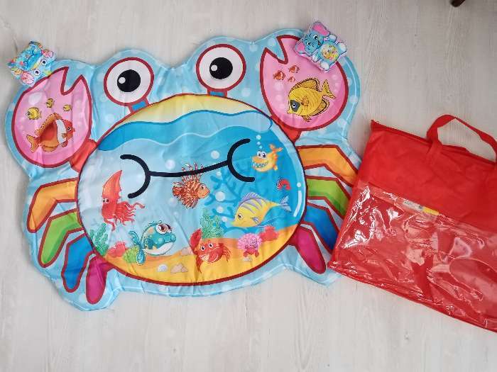 Фотография покупателя товара Развивающий коврик детский «Морские приключения», 2 игрушки - Фото 2
