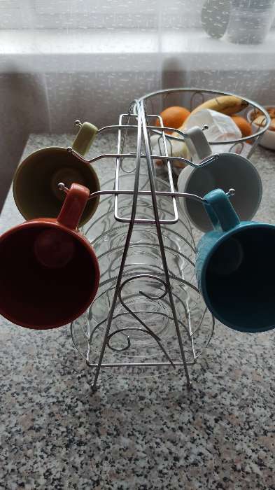 Фотография покупателя товара Подставка для чайного сервиза Доляна, 24×10,5×20 см, цвет серый - Фото 3