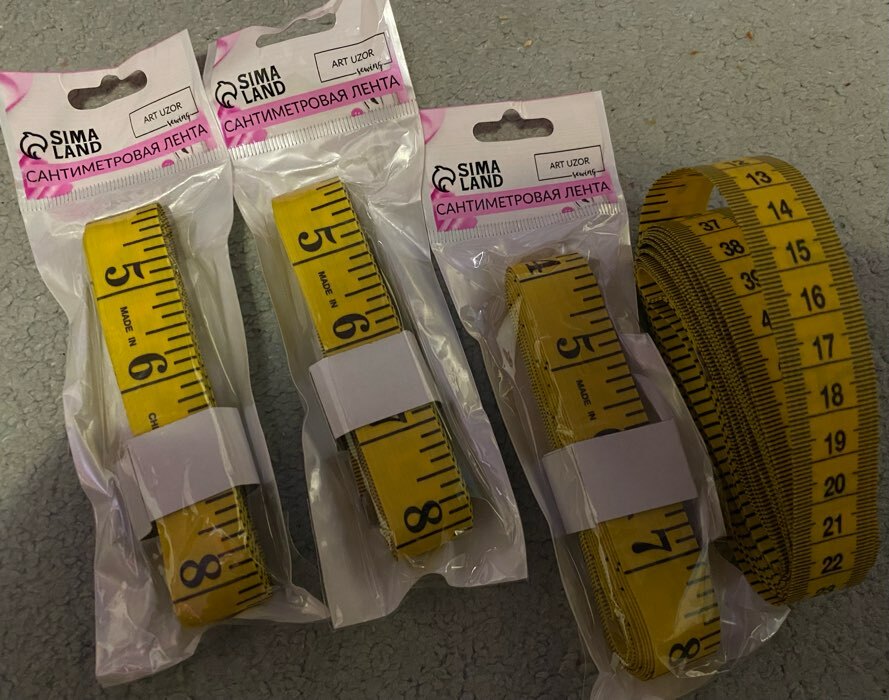 Фотография покупателя товара Сантиметровая лента портновская, 300 см (см/дюймы), цвет жёлтый