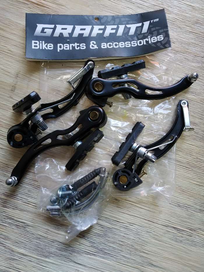 Фотография покупателя товара Комплект тормозов Dream Bike, V-brake, передний и задний, колодки 55 мм - Фото 1