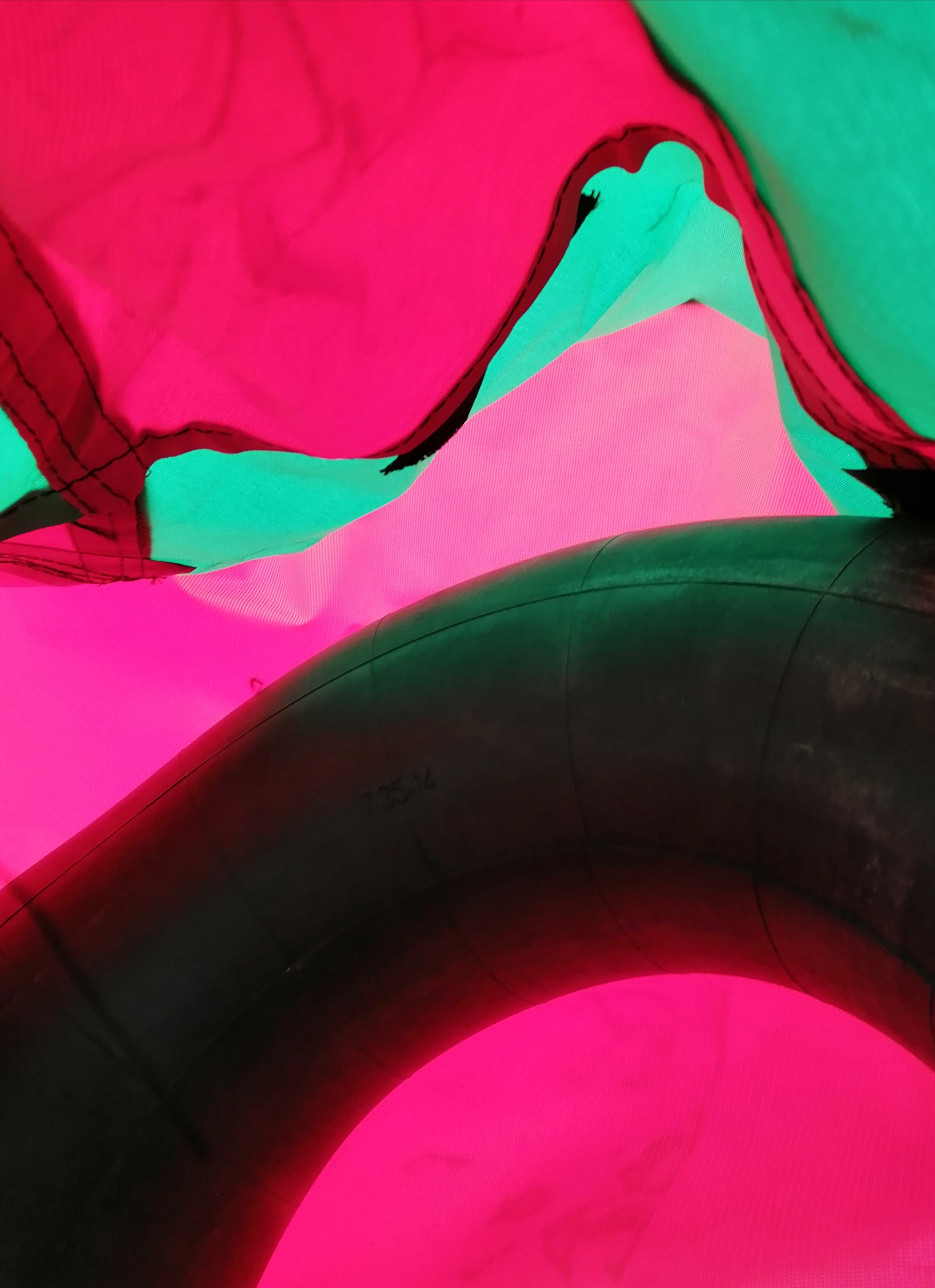 Фотография покупателя товара Тюбинг-ватрушка «Овал», размер чехла 95 х 125 см, тент/оксфорд, цвета микс