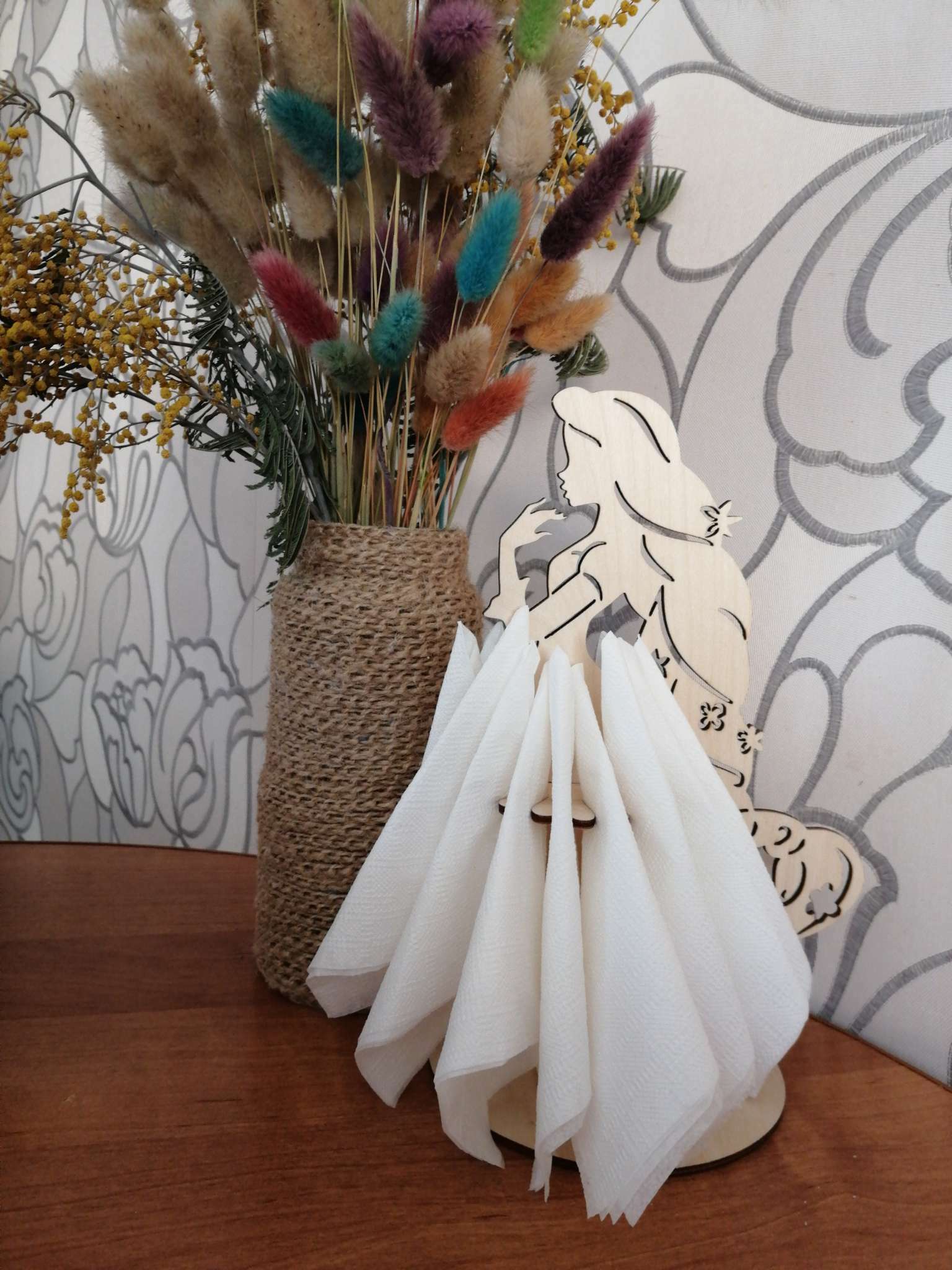 Фотография покупателя товара Салфетница деревянная Доляна «Прекрасная невеста», 21,5×14,5 см - Фото 1