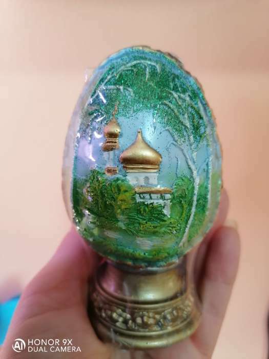 Фотография покупателя товара Декоративная свеча «Пасхальное яйцо с берёзой» МИКС - Фото 1