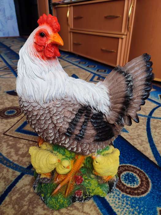 Фотография покупателя товара Садовая фигура "Курица с цыплятами" большая 30х17х42см