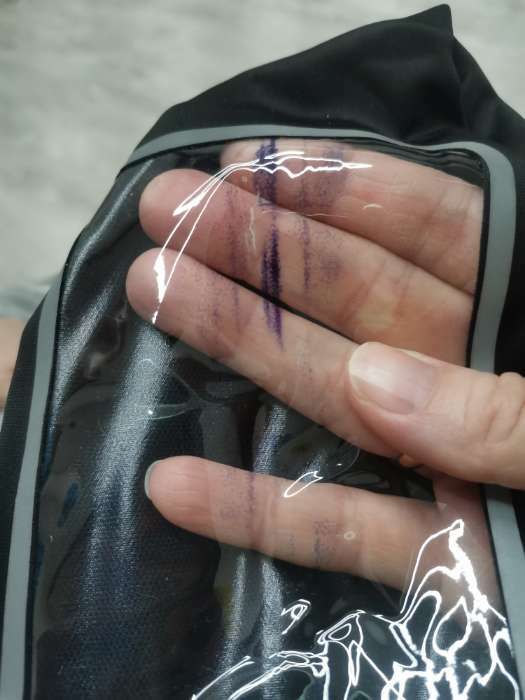 Фотография покупателя товара Спортивная сумка чехол на пояс Luazon, управление телефоном, отсек на молнии, чёрная