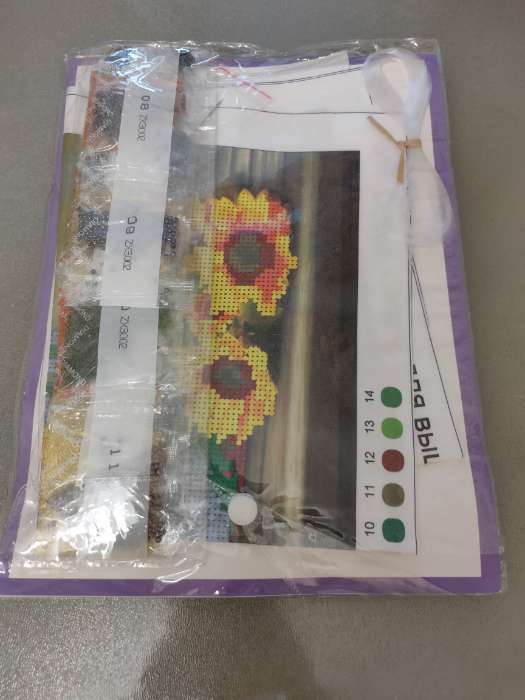 Фотография покупателя товара Набор для вышивания картины бисером "Подсолнухи" ZX3002 - Фото 1
