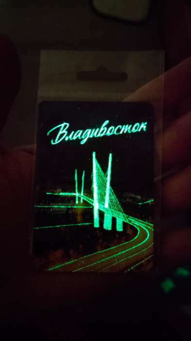 Фотография покупателя товара Магнит флуоресцентный «Владивосток», 8 х 5,5 см