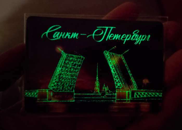 Фотография покупателя товара Магнит флуоресцентный «Санкт-Петербург», 8×5.5 см - Фото 6