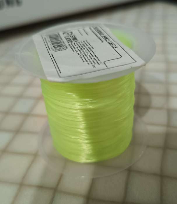 Фотография покупателя товара Нить силиконовая (резинка) d=0,5 мм, L=10 м (прочность 2250 денье), цвет неоновый жёлтый - Фото 9