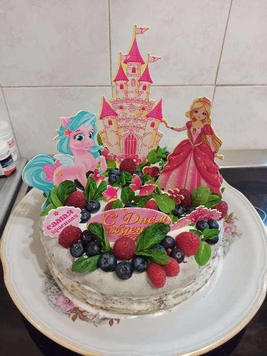 Фотография покупателя товара Набор для украшения торта «С днём рождения!», принцесса - Фото 14