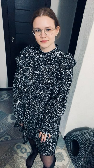 Фотография покупателя товара Платье женское с рюшами MIST, размер 48, черный - Фото 1