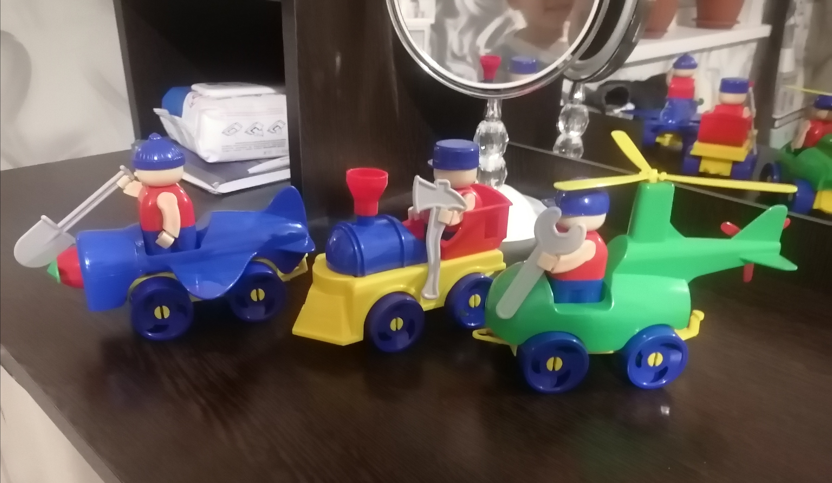 Фотография покупателя товара Конструктор для малышей «Машина-паровоз», цвета МИКС