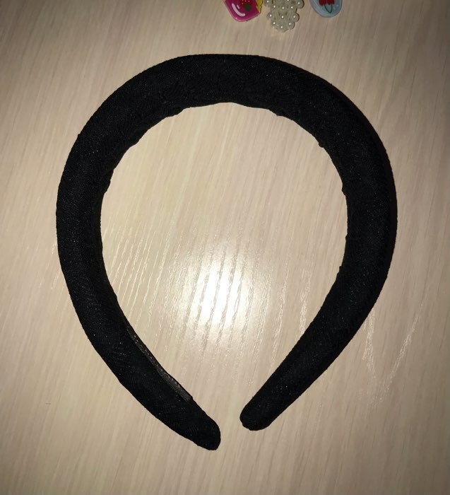 Фотография покупателя товара Ободок для волос "Рельеф" 3 см, чёрный - Фото 1