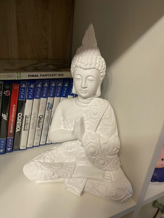 Фотография покупателя товара Фигурка гипс «Будда средний», бронза, 28×19.5×11 см - Фото 1